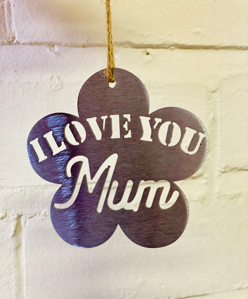 I Love You Mum Mini Steel Flower